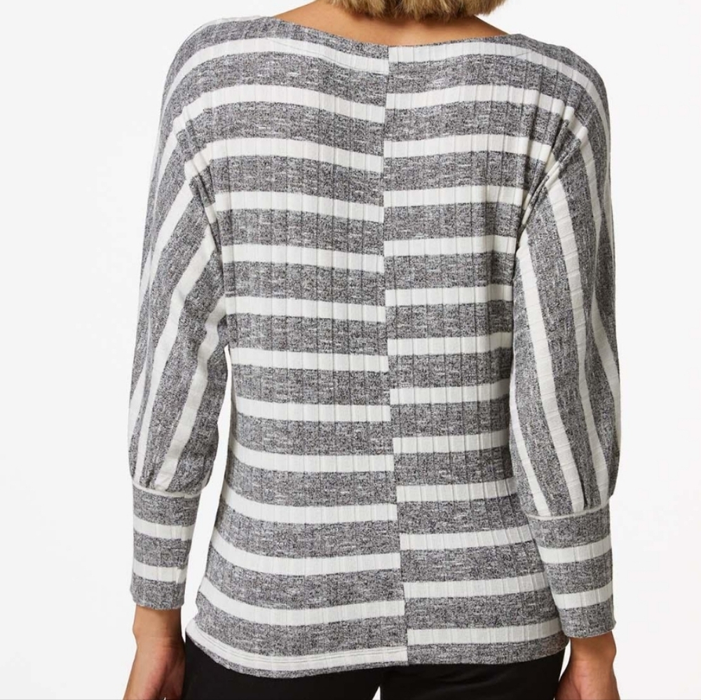 NWT: Womens Shimmer Stripe Sweater - Size Large